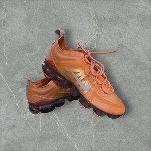 Nike Air VaporMax in Orange with Gold Details